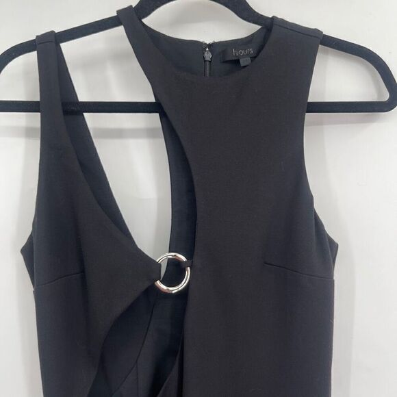H:ours x Revolve Black Sleeveless Cutout Safiya Mini Dress Medium - Picture 2 of 9